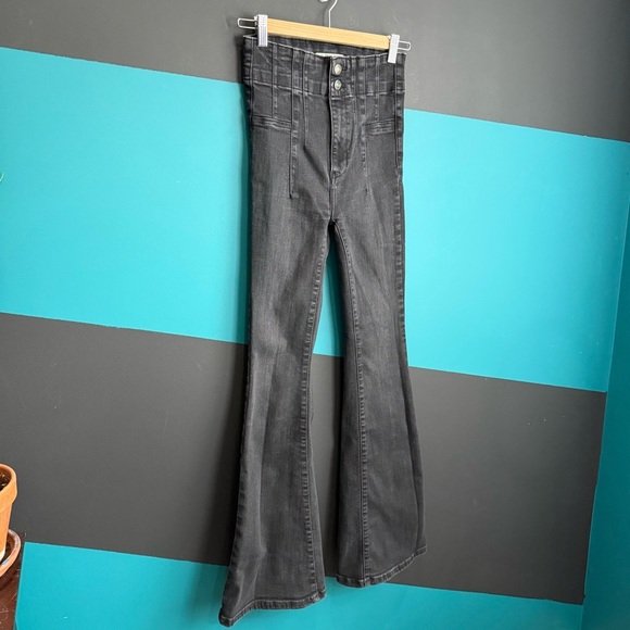 We The Free Charcoal Wide Leg Jeans size 25 - Picture 5 of 13